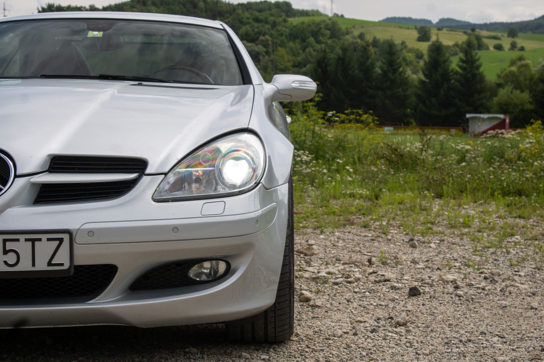2004 Mercedes-Benz SLK 350, šedá kabriolet, 226 941 km