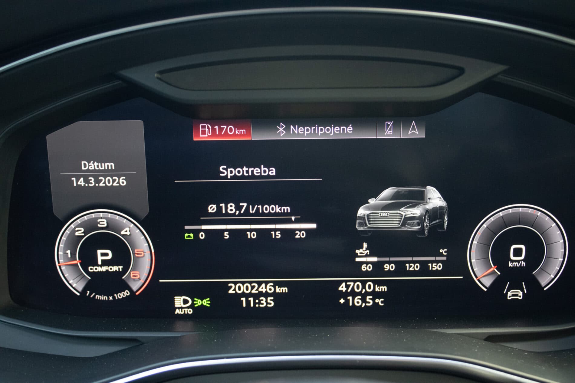 2018 AUDI A6, šedá kombi, 200 246 km