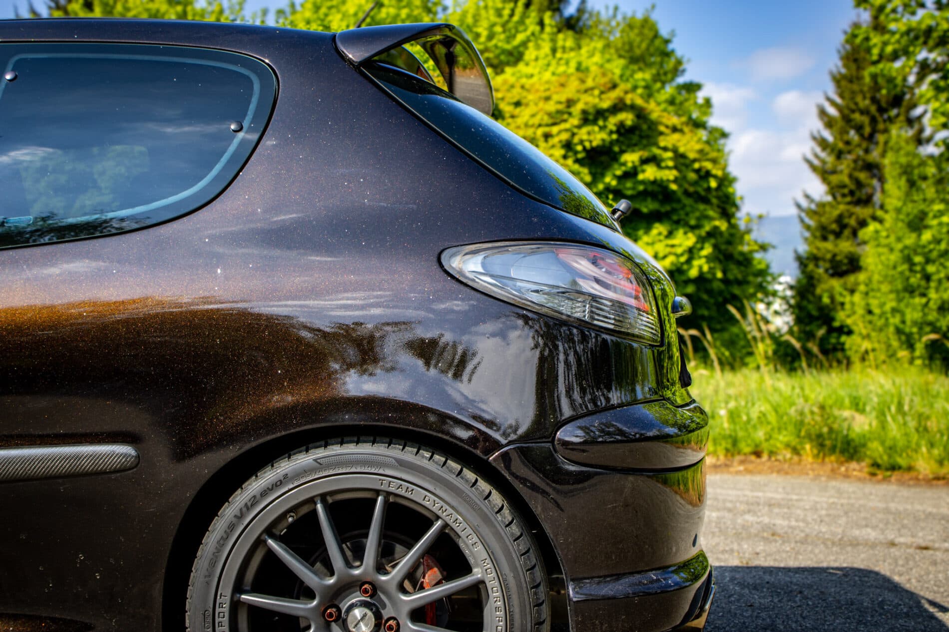 2003 Peugeot 206 RC, černá hatchback, 58 219 km